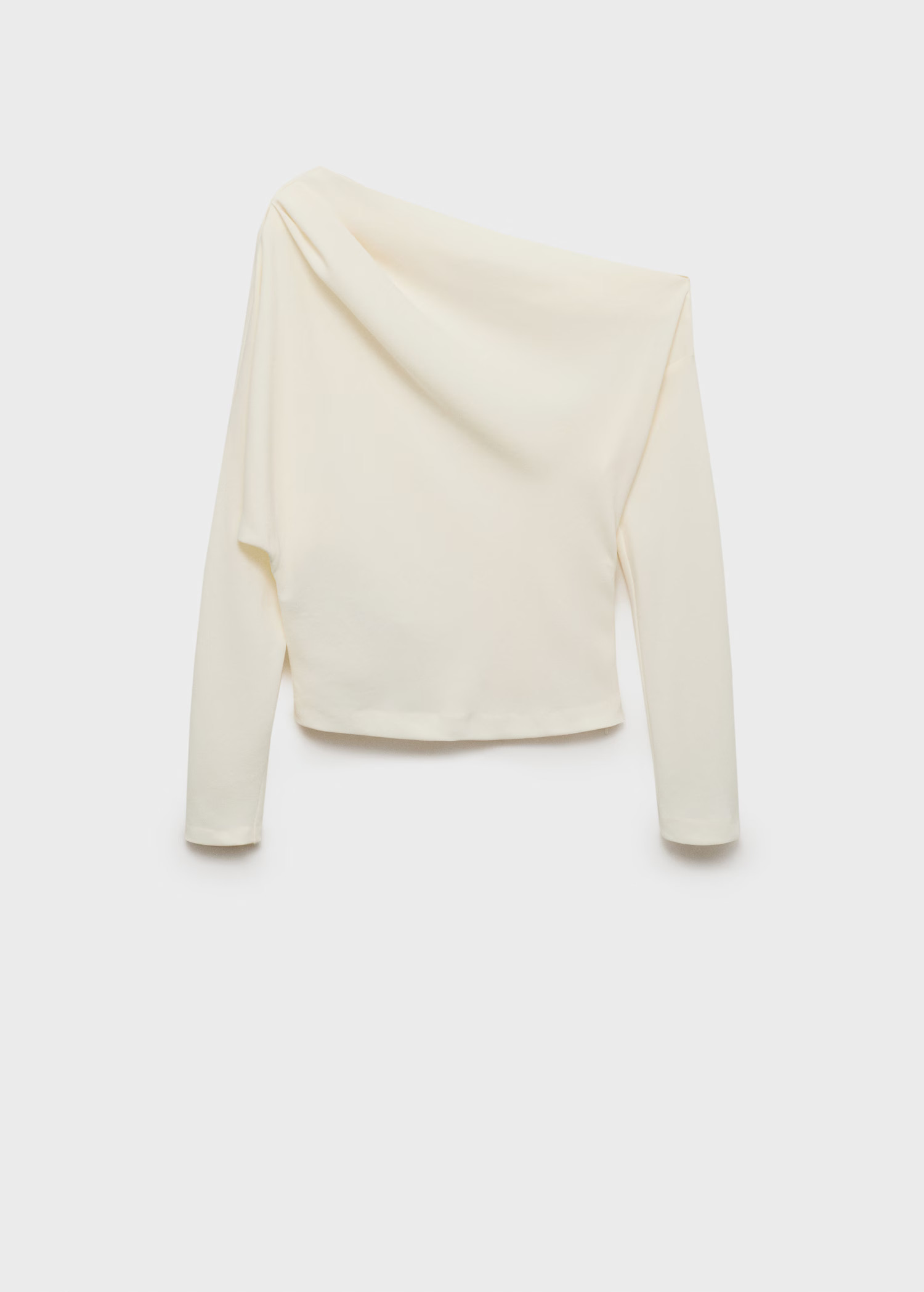 Asymmetrical blouse with pleat detail | Mango (US/MX/AU)