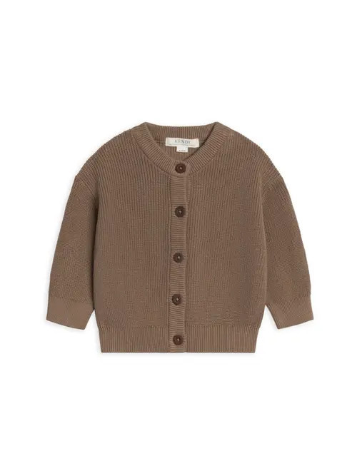 Kendi Ellis Organic Sweater Knit Cardigan in Taupe at Nordstrom, Size 5 | Nordstrom