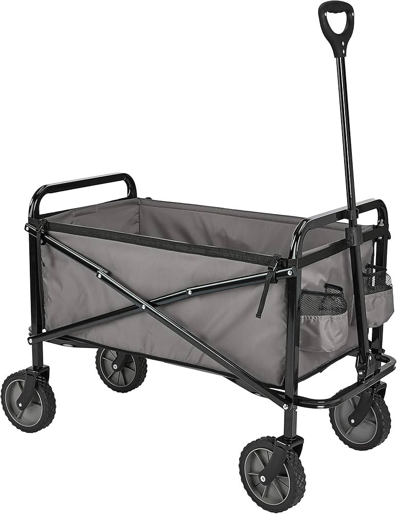 Amazon Basics Collapsible Heavy Duty Utility Wagon for Outdoor Sports, Camping, Garden, and Shopp... | Amazon (US)