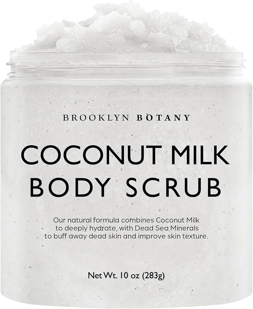 Brooklyn Botany Dead Sea Salt and Coconut Milk Body Scrub - Moisturizing and Exfoliating Body, Fa... | Amazon (US)