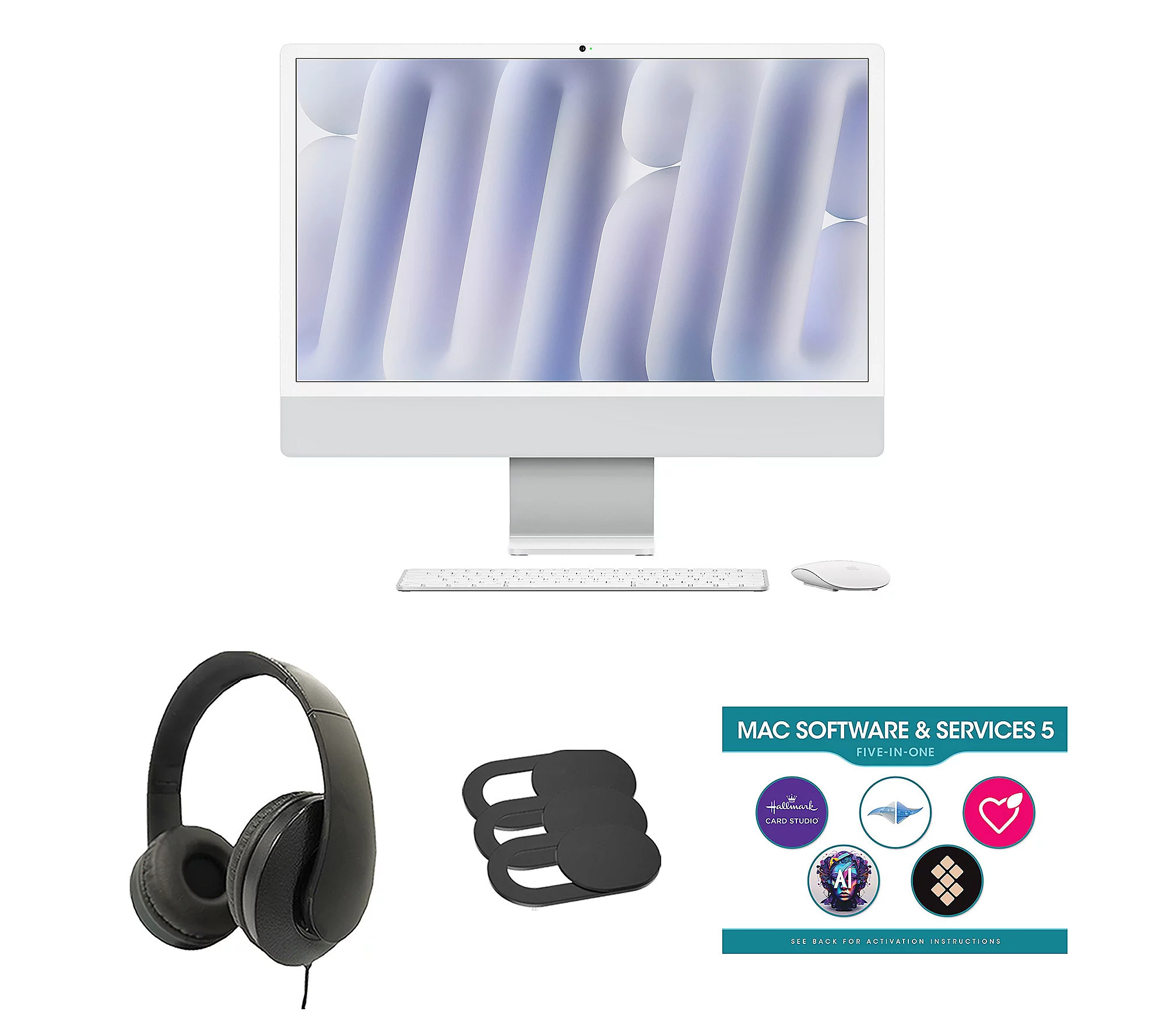 Apple iMac 24"" M4 8-Core CPU 8-Core GPU 256GB 1 6GB Bundle | QVC