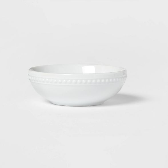 5oz Porcelain Beaded Dip Bowl White - Threshold™ | Target