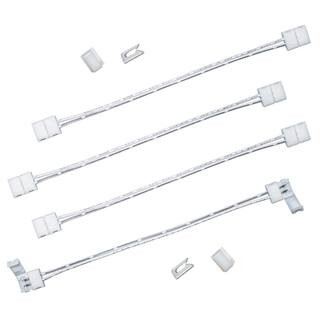 Commercial Electric 6 in. White Connector Cord LED Strip Light Connector Pack (4 x 6 in. Snap Con... | The Home Depot