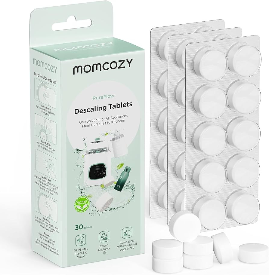 Momcozy Official Descaling Tablets, Compatible KleanPal Pro Baby Bottle Washer, Descaler for Milk... | Amazon (US)