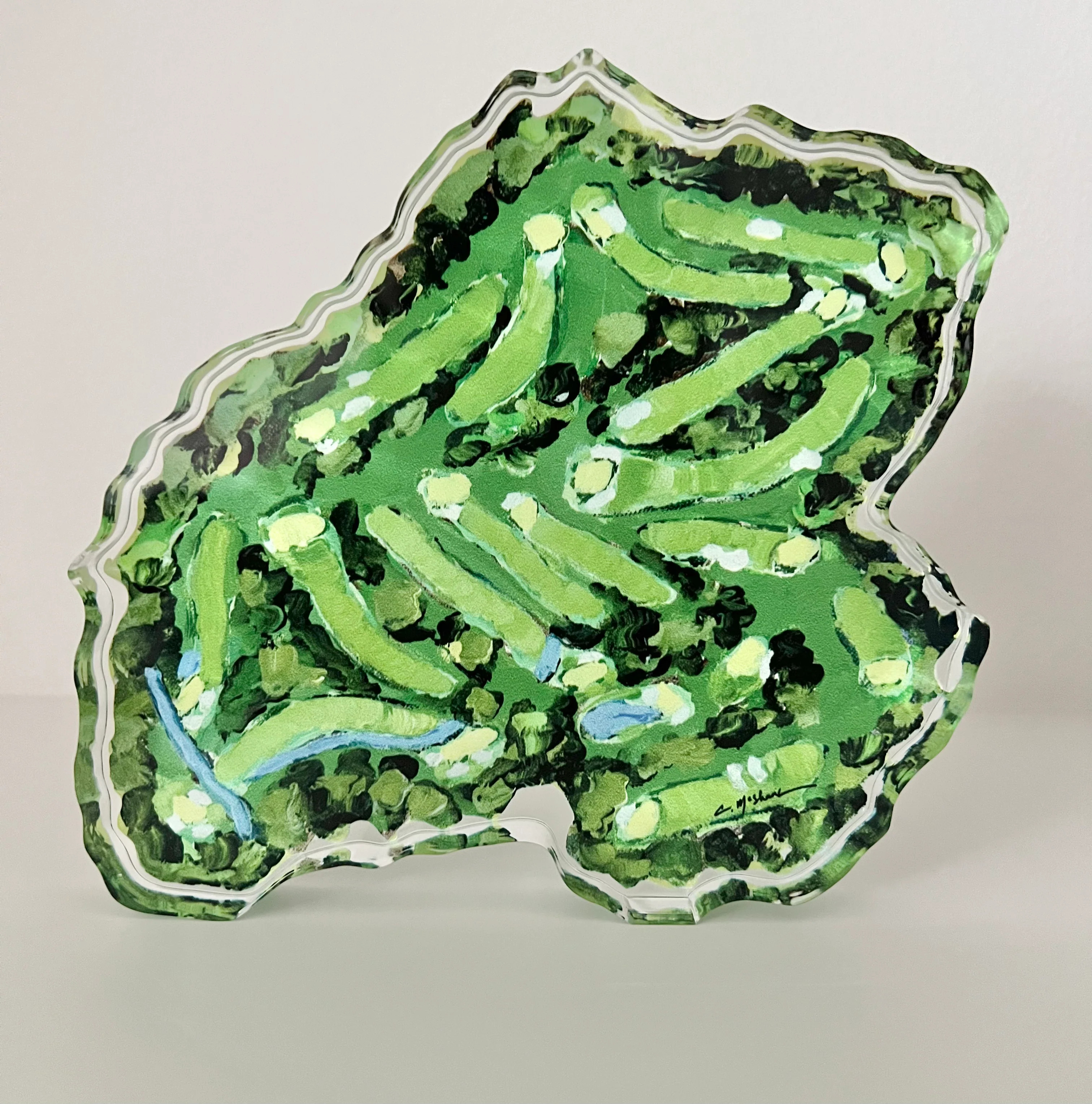 "THE Golf Course" acrylic block | Chelsea McShane Art