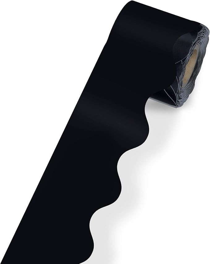 Carson Dellosa Scalloped Bulletin Board Border—Black Rolled Border for Bulletin Boards, Desks, ... | Amazon (US)