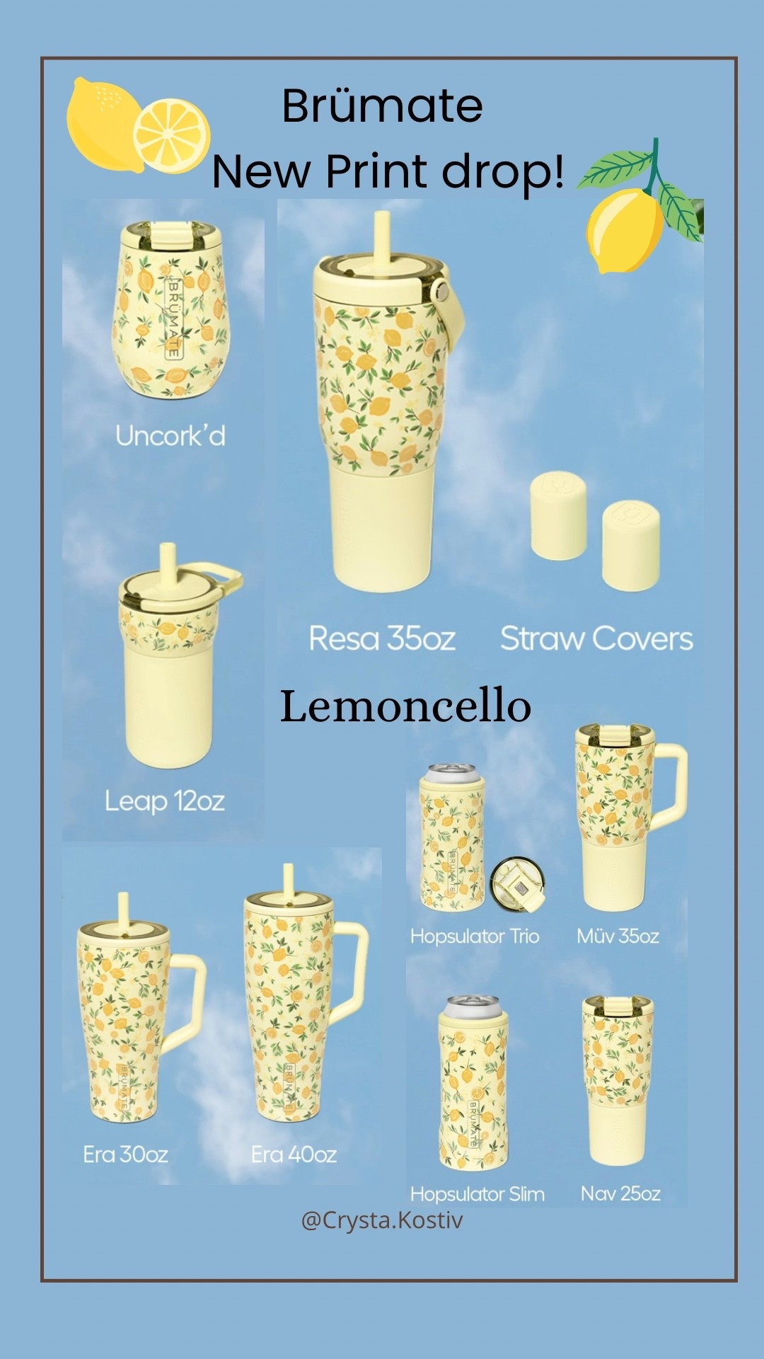 Brümate just released a new print and I LOVE the Lemons!!!! 🍋 I recommend the Era, but I am biased. Grab yours FAST, I have a feeling this print won’t last long.

#LTKTravel #LTKActive #LTKSeasonal