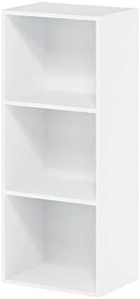 Furinno Luder Bookcase / Book / Storage , 3-Tier, White | Amazon (US)