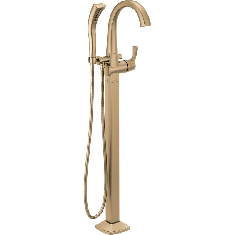 Stryke Single Handle Floor Mounted Freestanding Tub Filler Trim | Wayfair North America