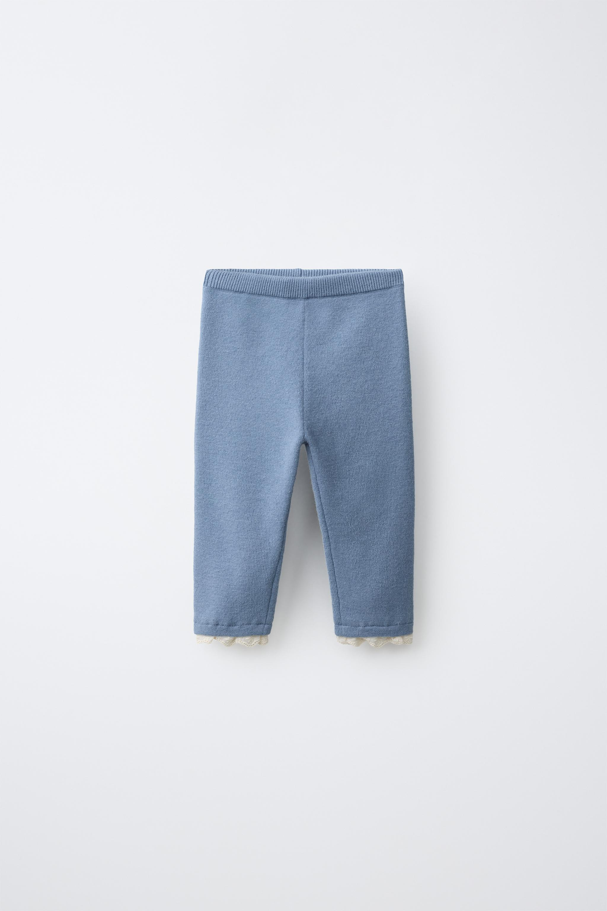 LACE TRIM KNIT LEGGINGS | Zara US