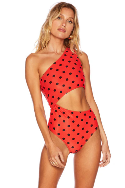 Celine One Piece Scarlet Polka Dot | Beach Riot