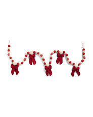 6ft Boiled Wool Garland With Bows | Marshalls