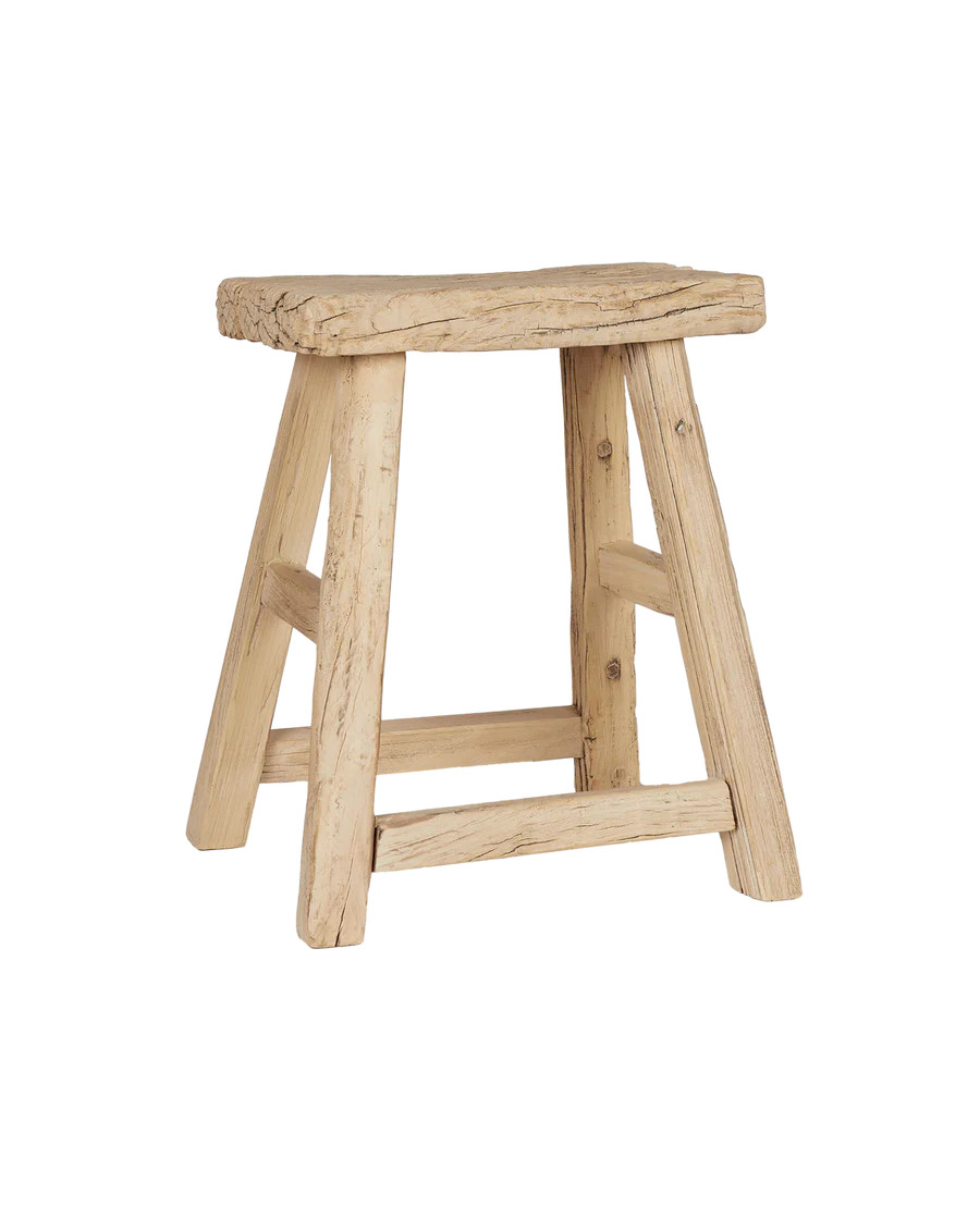 Olive Ateliers Elm Wood Stool - Bleached from China | Olive Ateliers
