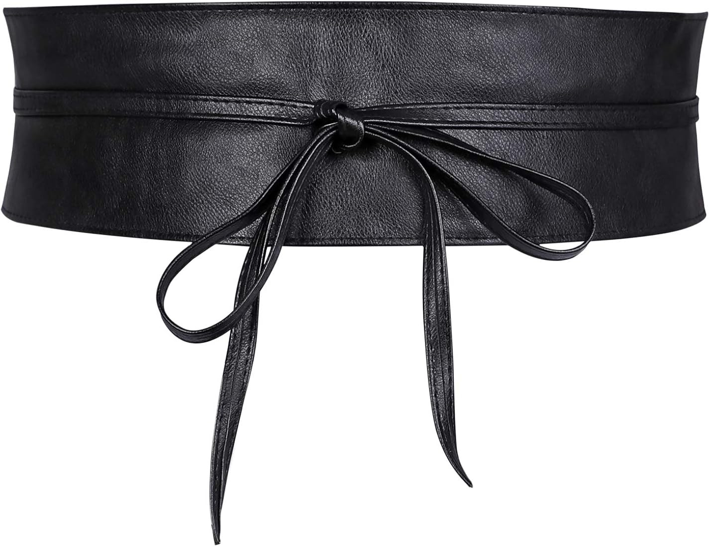 WERFORU Women Obi Belt PU Leather Self Tie Wrap Wide Waistband Boho Belt for Costumes Halloween | Amazon (US)
