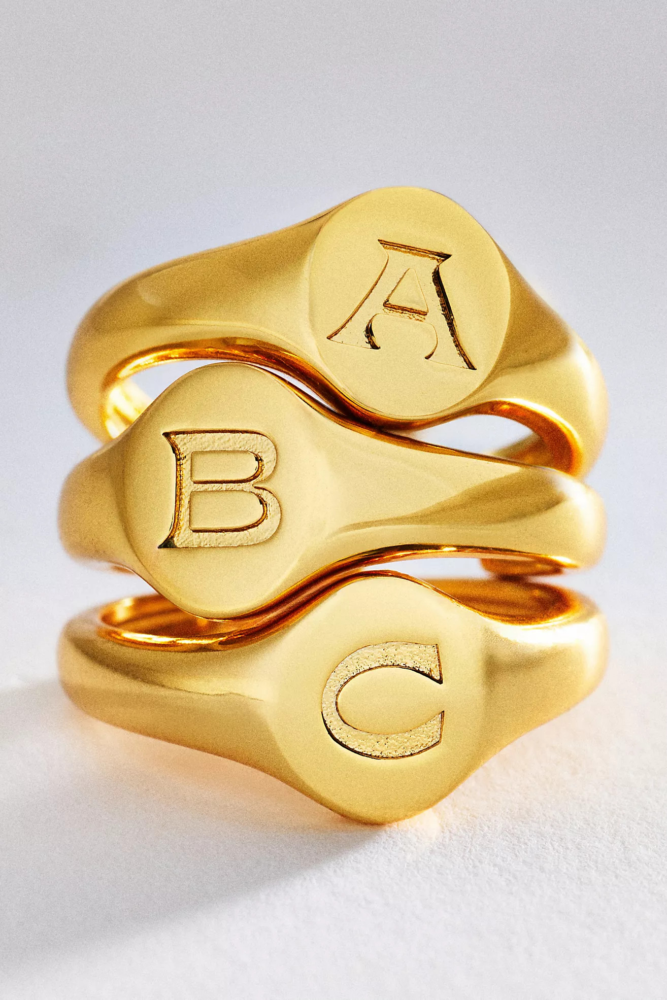 Initial Oval Signet Ring | Anthropologie (US)