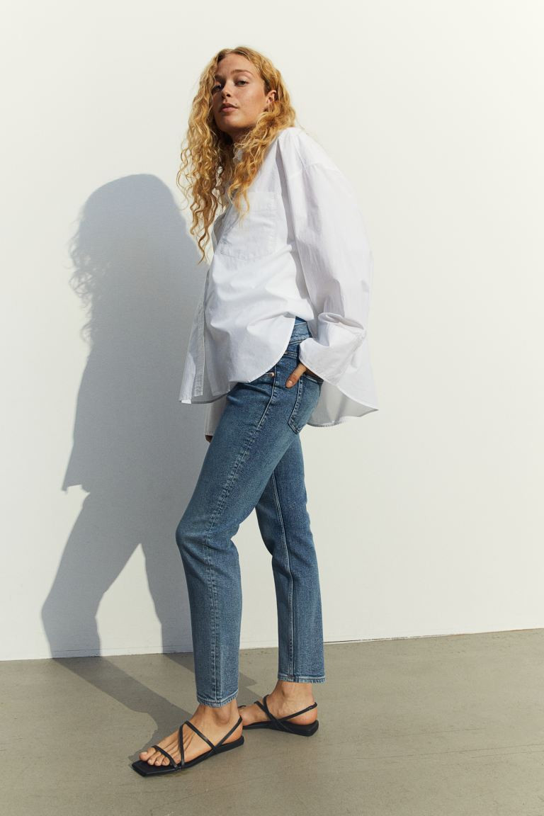 MAMA Slim Ankle Jeans - Cream - Ladies | H&M US | H&M (US + CA)