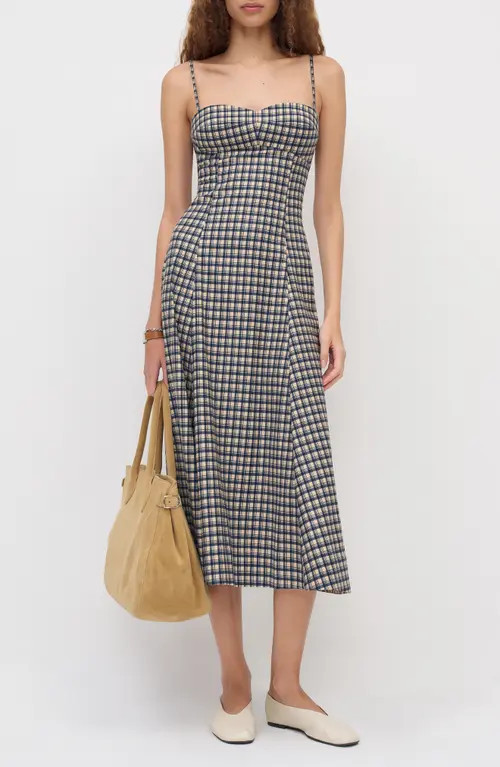 Reformation Kailani Plaid Midi Dress in Beacon Check at Nordstrom, Size 0 | Nordstrom