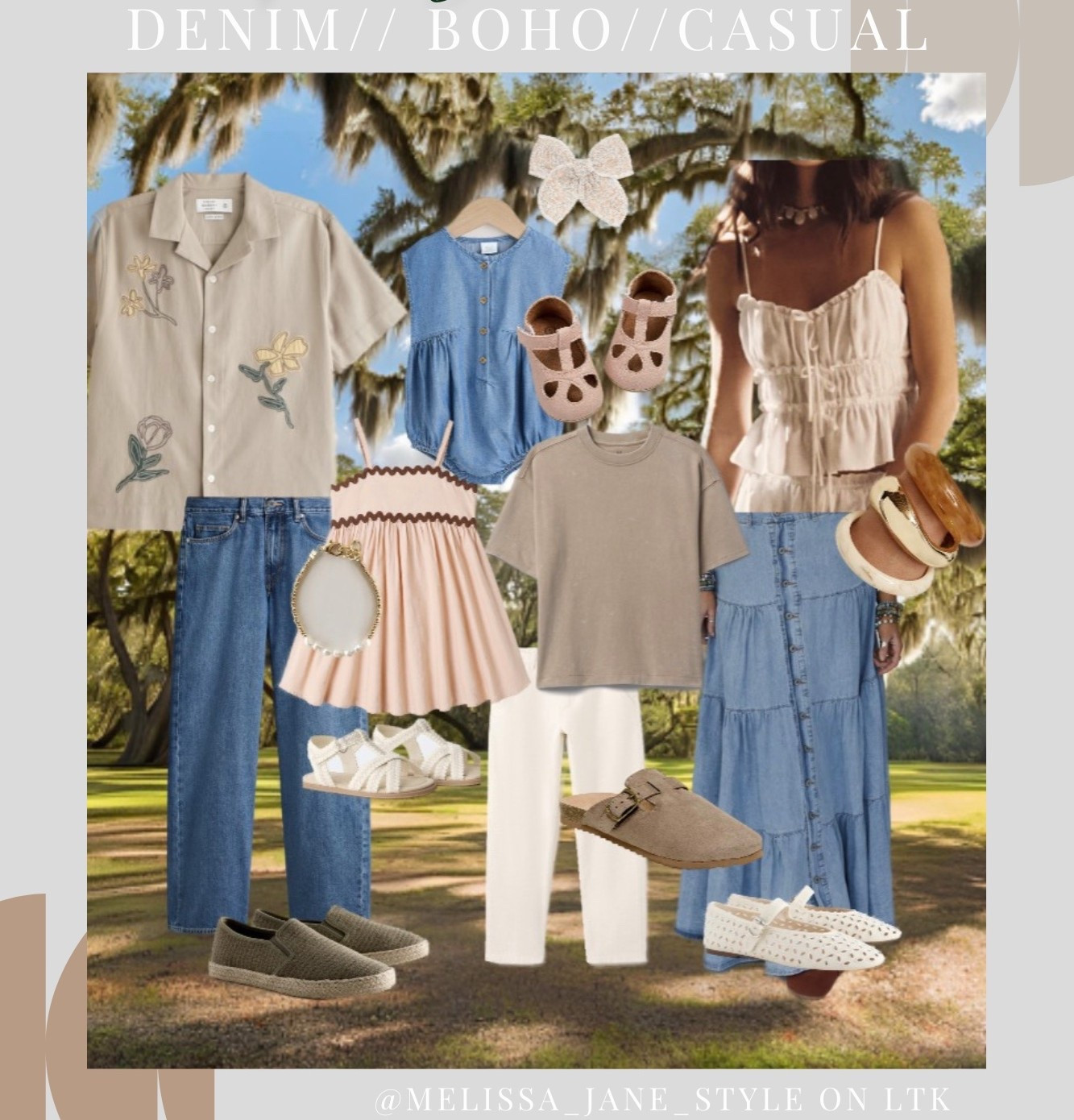 Boho denim family photos 

#LTKBaby #LTKootd #LTKmomlife