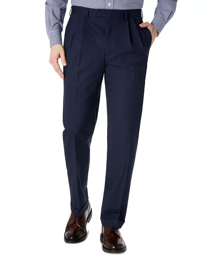 Men's Classic-Fit Solid Pleated Dress Pants | Macys (US)
