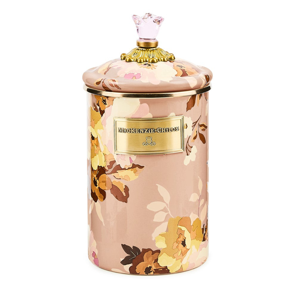 Wild Rose Mauve Large Canister | MacKenzie-Childs