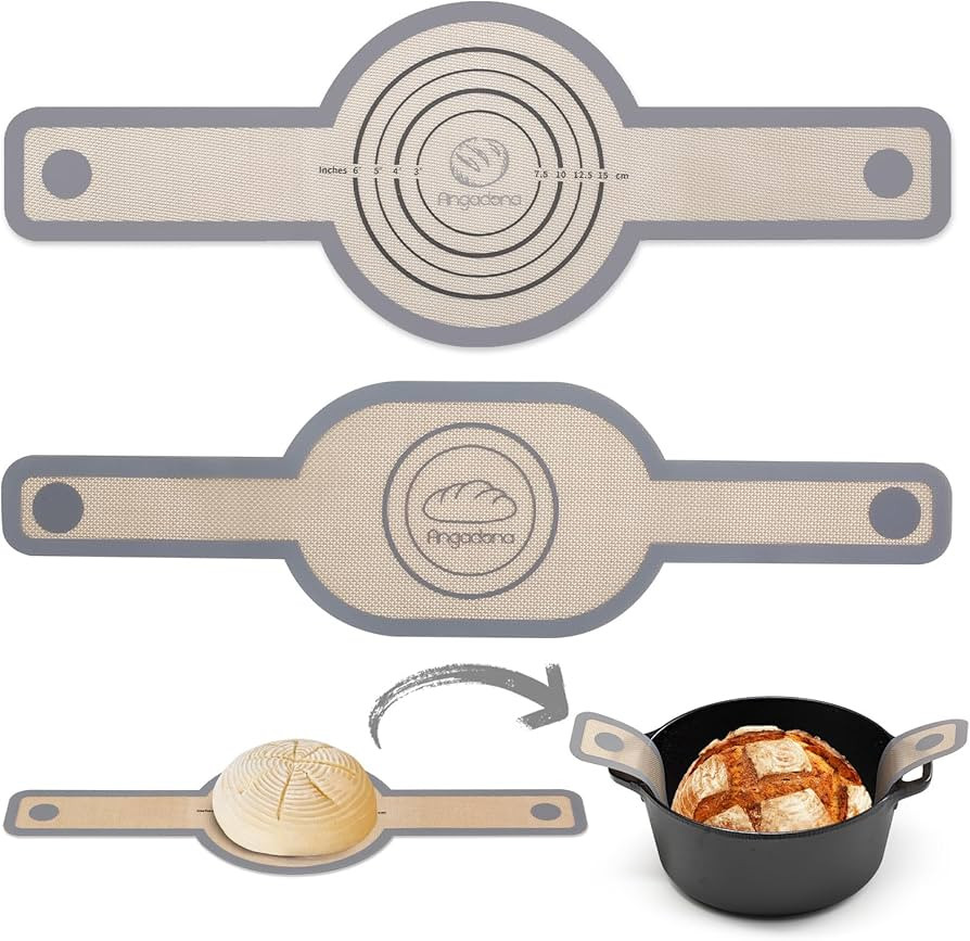 Silicone Bread Sling Oval and Round - Non-Stick & Easy Clean Reusable Oval Silicone Baking Mat fo... | Amazon (US)