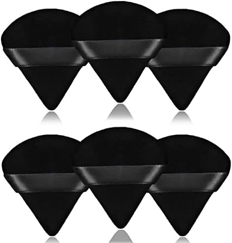 6 Pcs Powder Puff Face Soft Triangle Makeup Velour Powder Puffs For Loose Powder Mineral Powder Body | Amazon (US)