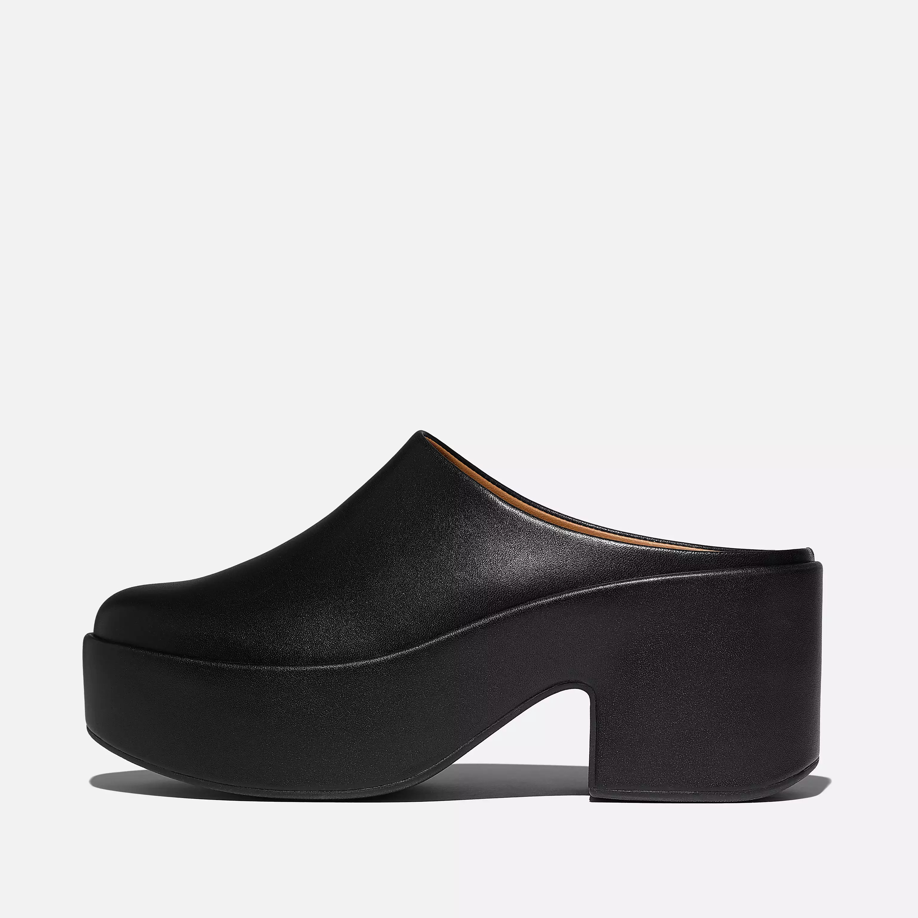 PLATFFORMS Leather Heeled Mules | FitFlop (US)