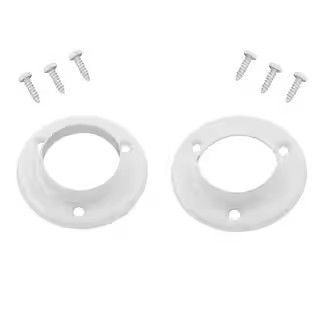 Everbilt 1-3/8 in. White Metal Pole Sockets (2-Pack) 15310 - The Home Depot | The Home Depot