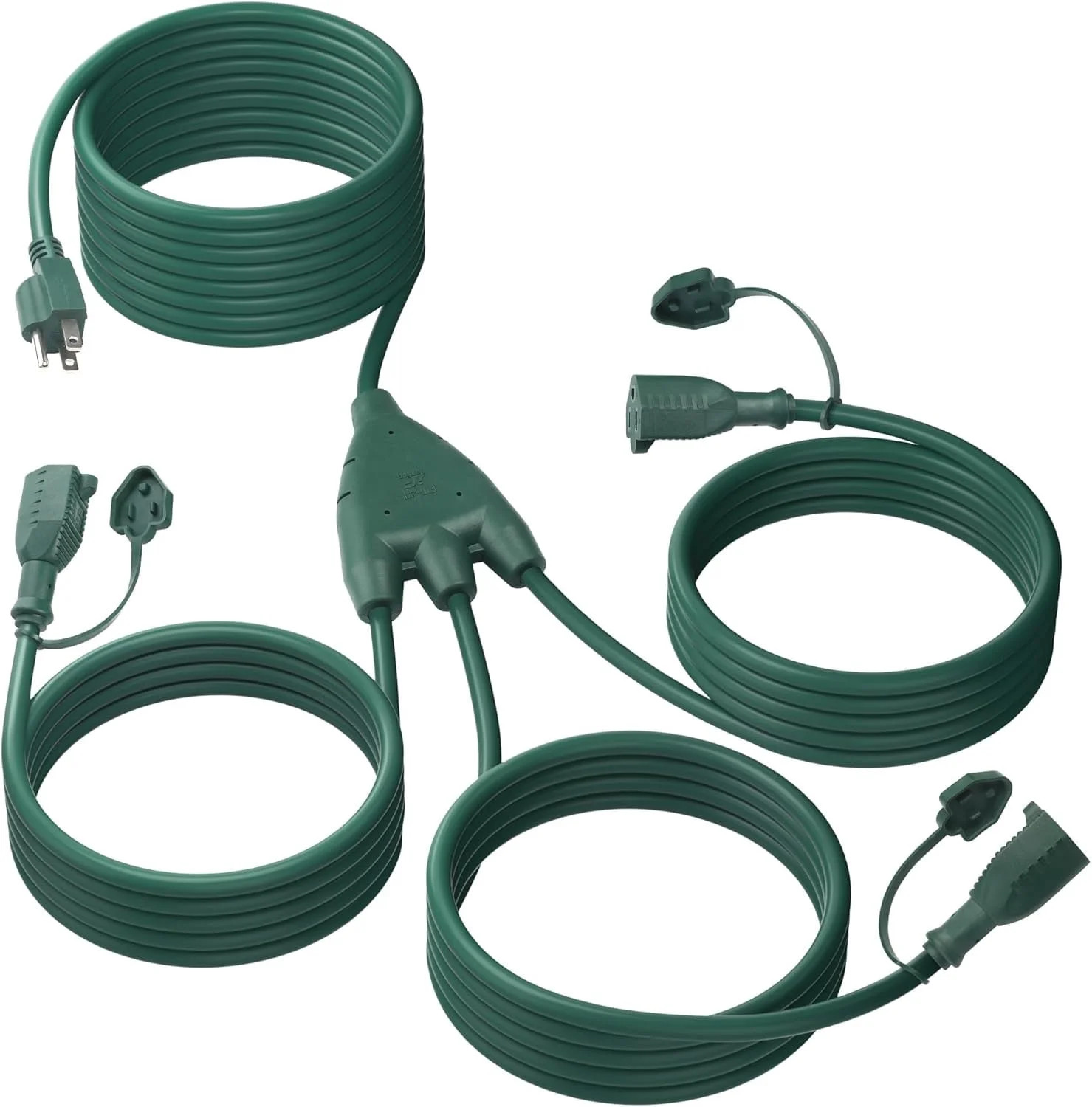 BN-LINK 1 to 3 Splitter Extension Cord, 24 ft End to End(36 ft Total), Multi-Outlet Power Cord, 1... | Walmart (US)