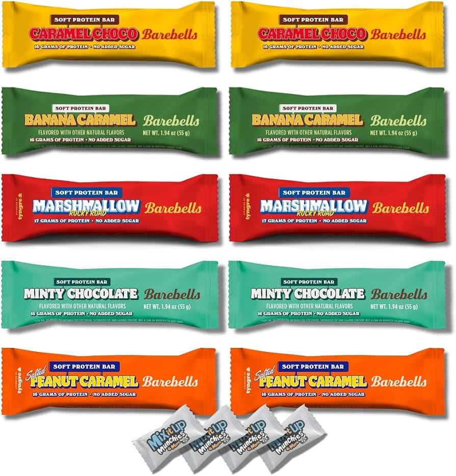 Soft Protein Bars Variety Pack \u2013 10-Pack (5 Flavors) with High Protein Great for Pre Workout... | Amazon (US)