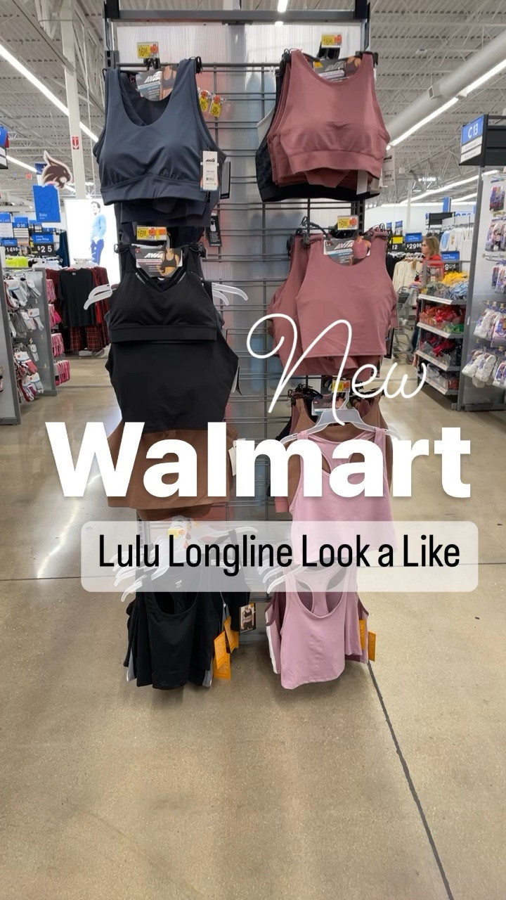 Comment “LINK” to get links sent directly to your messages. These new Walmart tops remind me of the lulu longline tops. Definetly a more cropped fit but built in padding and come in 4 pretty colors. I went up a size they run small. ✨ 
.
.
#walmart #walmartfashion #walmartfinds #lulu #lookalike #lookalikes #workoutclothes 

#LTKunder50 #LTKfit #LTKsalealert