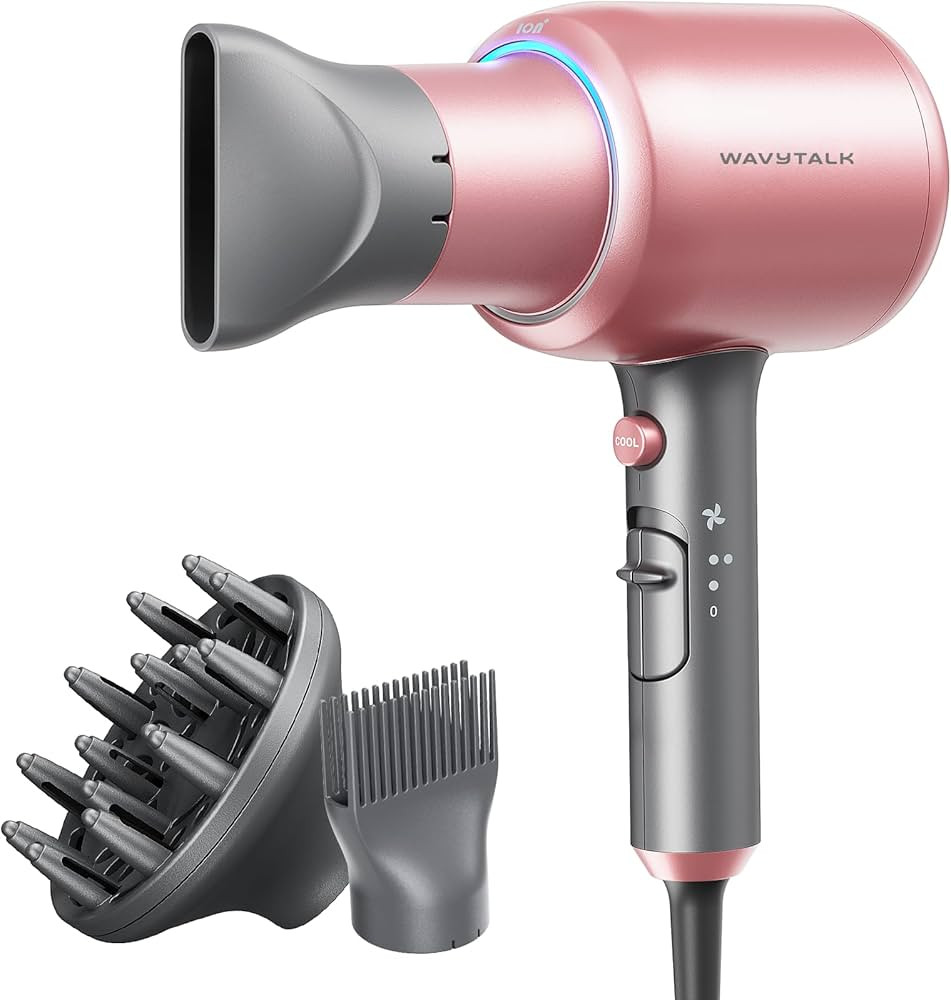 Wavytalk Hair Dryer, Blown Away Ionic Hair Dryer for Curly Hair with Diffuser, 1875W Fast Drying ... | Amazon (US)