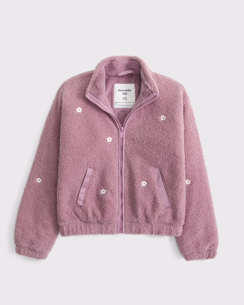 girls sherpa bomber jacket | girls coats & jackets | Abercrombie.com | Abercrombie & Fitch (US)