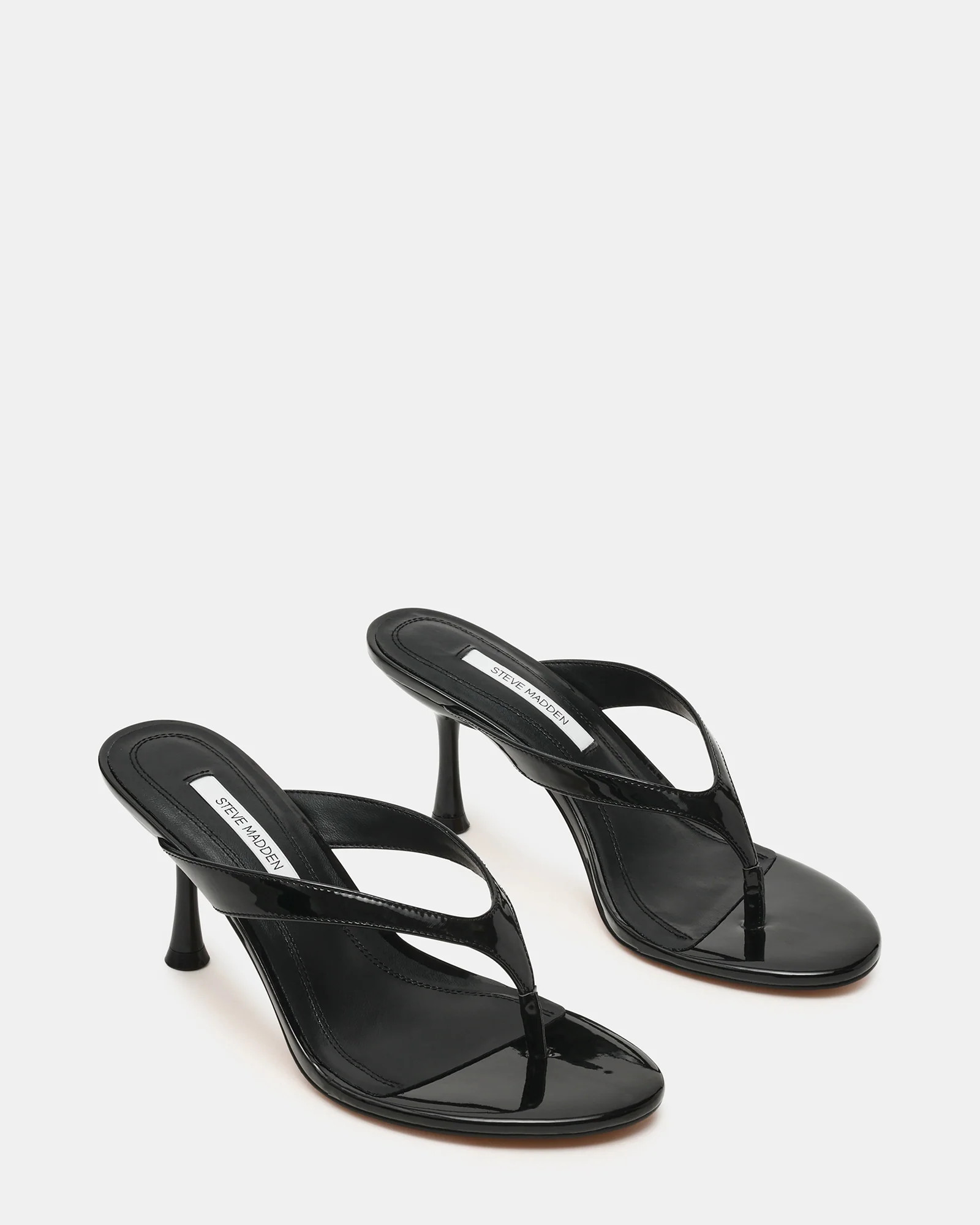 FAROH Black Patent Thong Women's Heel | Steve Madden (US)