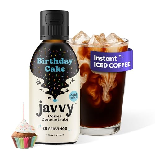Coffee Concentrate - Limited Release Flavors - Cold Brew Coffee, Perfect for Hot or Iced Instant Coffees, Hot Drinks, Cold Brew Concentrate, 35 Servings - Birthday Cake | Amazon (US)