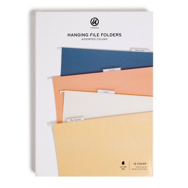 U Brands 12ct Hanging File Folders - Cottage Core | Target