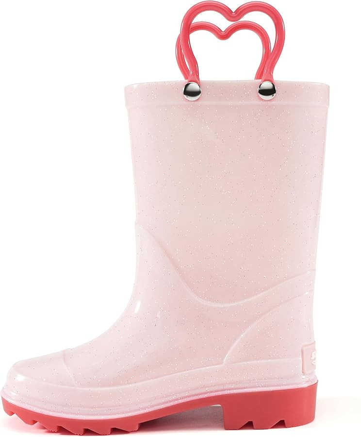Stelle Rain Boots for Girls Waterproof Lightweight Kids Toddler Rainboots Boys Easy On Handles No... | Amazon (US)