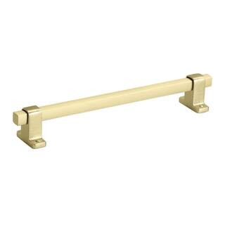 Amerock Rockwell 7-9/16 in. (192 mm) Center-to-Center Matte Gold Drawer Pull | The Home Depot