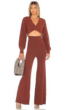 Free People Emilie Sweater Set in Cherry Cola from Revolve.com | Revolve Clothing (Global)