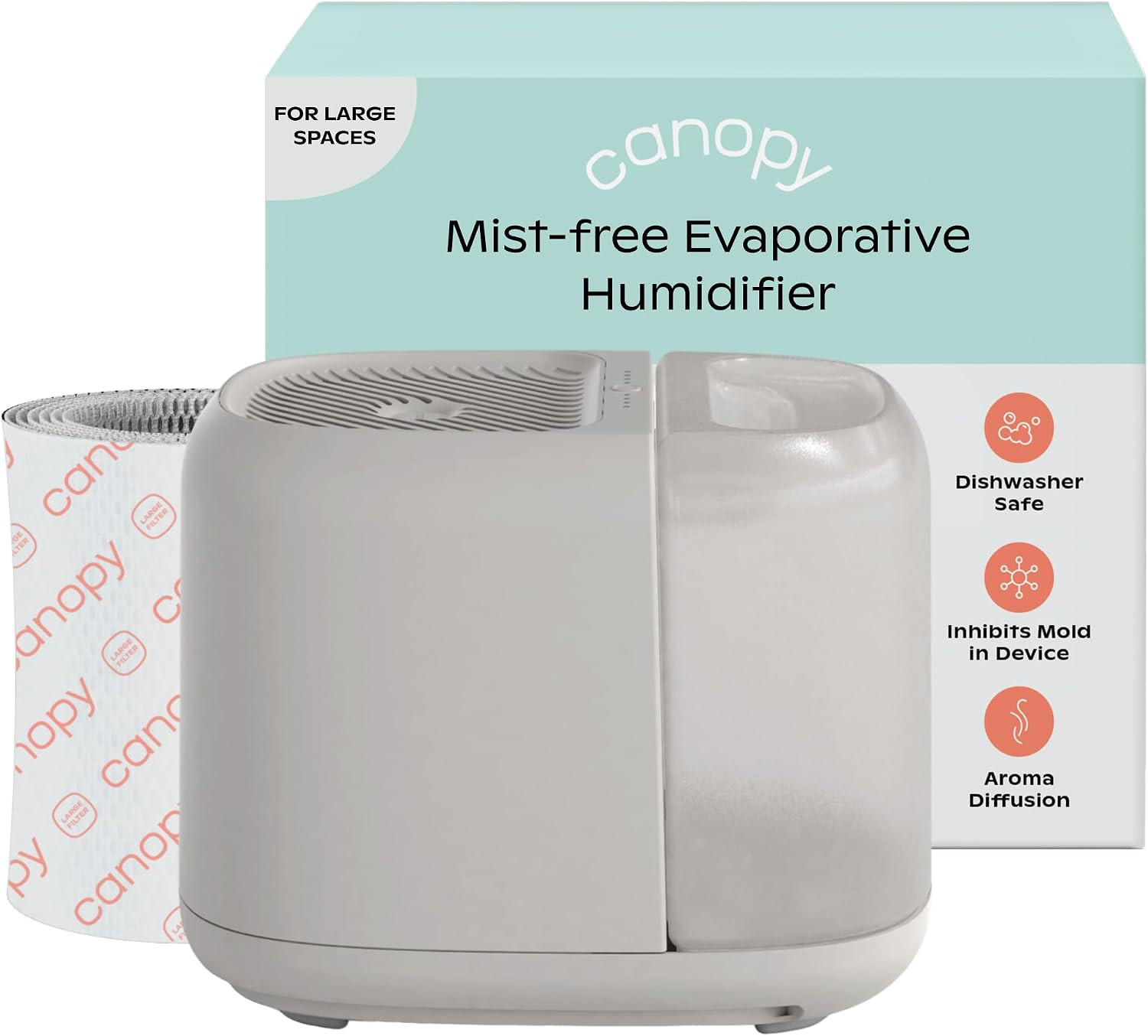 Canopy Large Room Humidifier, Moonstruck, 5.5L, 36 Hr, Up to 1,000 Sq Ft | Amazon (US)