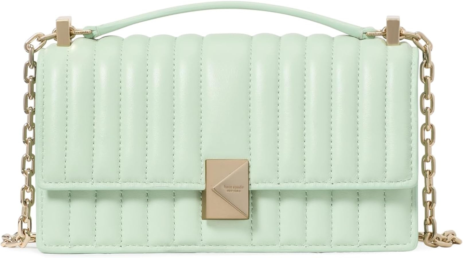 kate spade new york womens Deco Mini Leather Flap Chain Crossbody | Amazon (US)