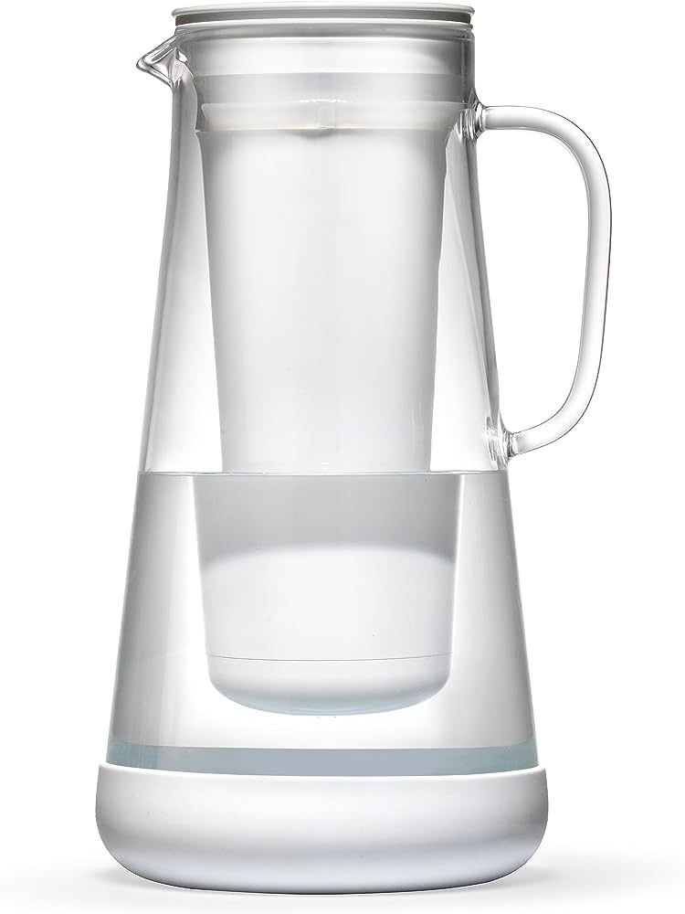 LifeStraw Home Pitcher Glass and Silicone Base 7 Cup White | Amazon (US)