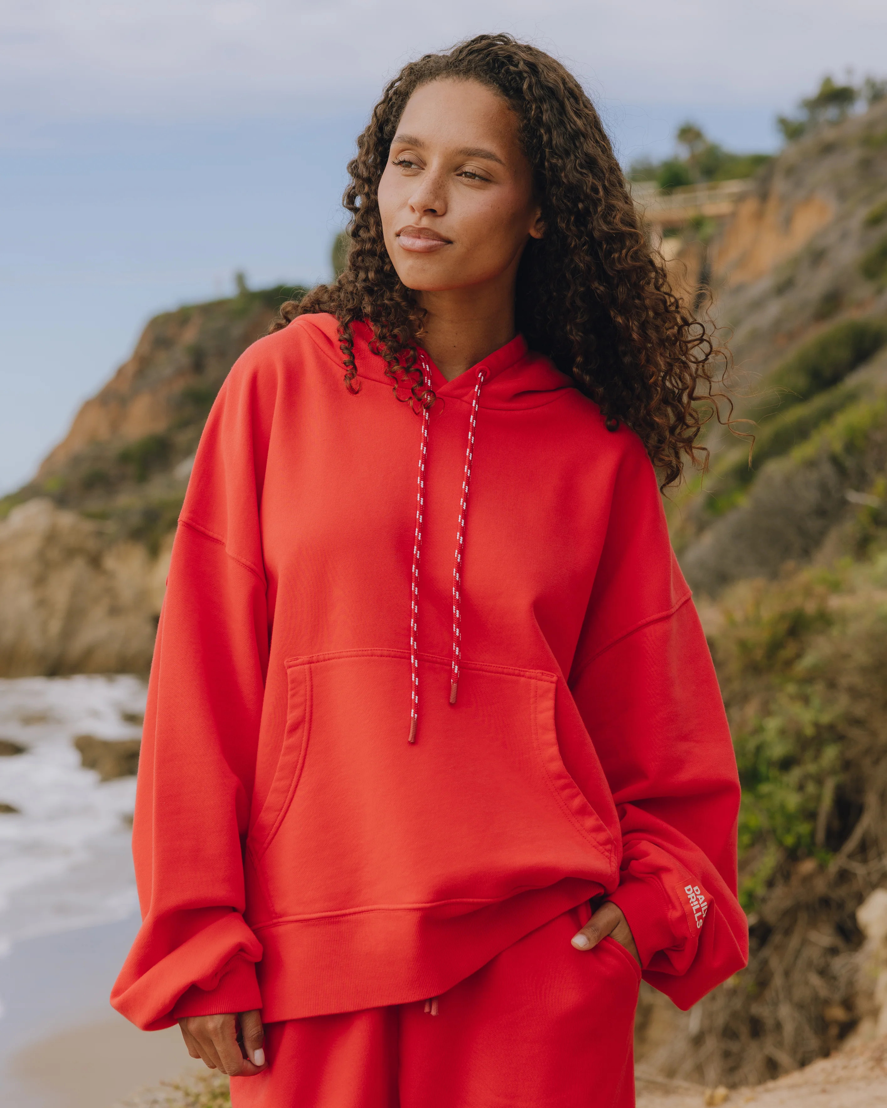 Oversized Paracord Hoodie - Heart with Monochrome Patch | Daily Drills LLC