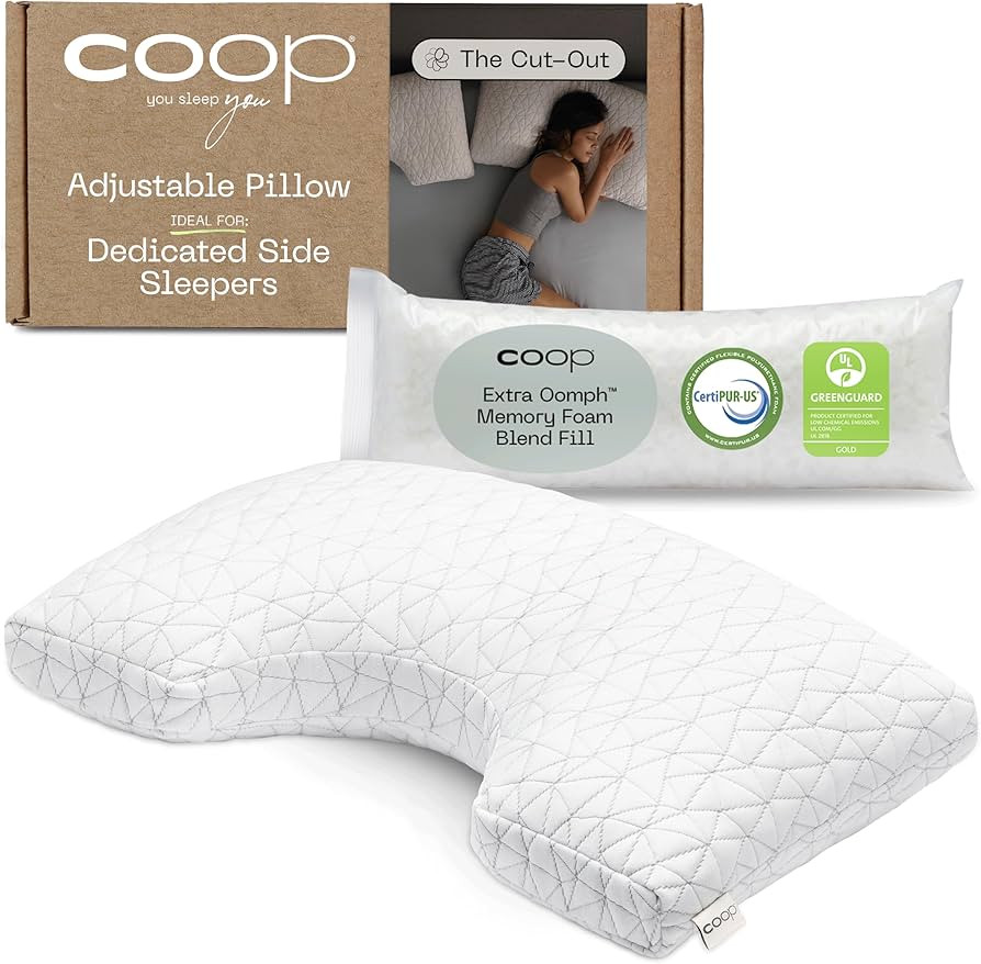 Coop Home Goods Original Cut-Out Adjustable Pillow, Queen Size Bed Pillows for Neck & Head Suppor... | Amazon (US)