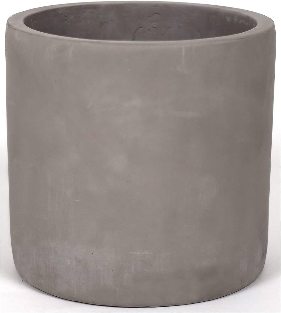 FINEHOUS Cement Planter Pot with Drainage for Indoors – Medium Concrete Planter Pot | Amazon (US)