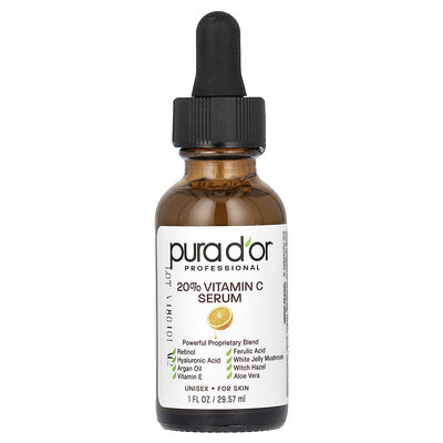 Pura D'or, Professional, 20% Vitamin C Serum, 1 fl oz (29.57 ml) | iHerb