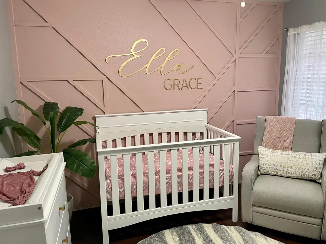 Nursery Name 3D Wood Sign / Cursive Name Laser Cut, Custom Name Feature Wall Art Script Font / Wo... | Etsy (US)