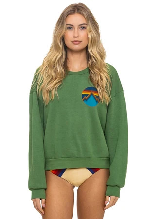 ALL SEASONS CIRCLE RELAXED CREW SWEATSHIRT - PALM | Aviator Nation