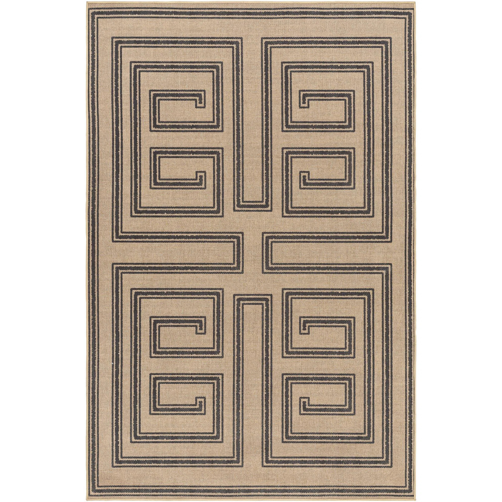 Carah Khaki Machine Washable Area Rug | Wayfair North America