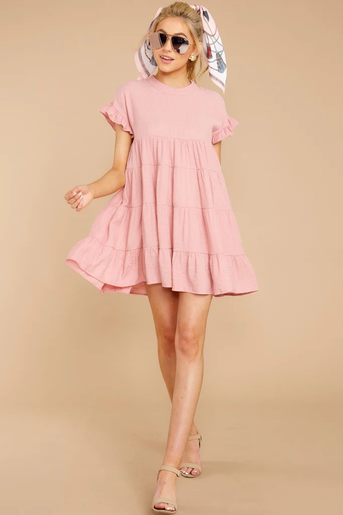 Nothing More Nothing Less Light Pink Dress | Red Dress 